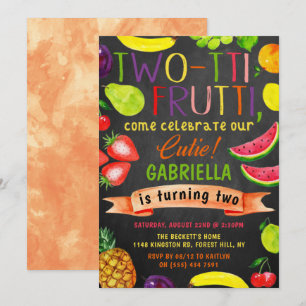 Two-tti Frutti 2nd Birthday Invitation