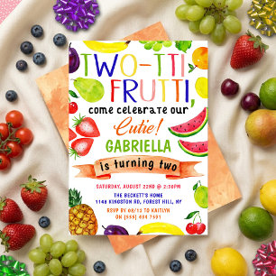 Two-tti Frutti 2nd Birthday Invitations