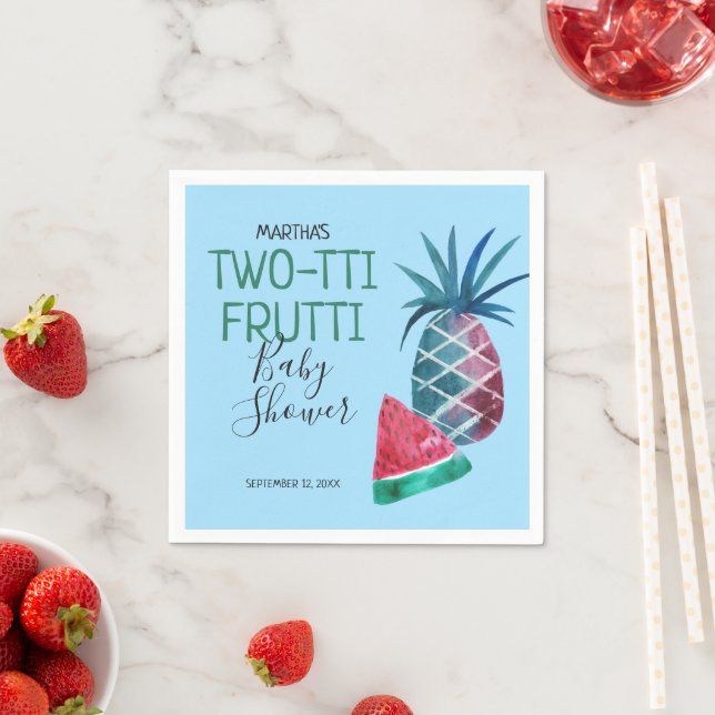 Two-tti Frutti Boy Baby Shower Napkin (Insitu)