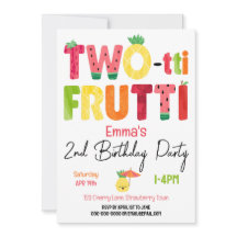 TWO-tti Frutti Cuties 2nd Birthday Tropical Fruit
