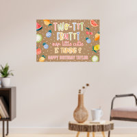 Two-tti Frutti Fruit Second Birthday Kraft Paper