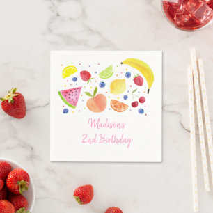 Two-tti Frutti Fruit Second Birthday Napkin
