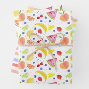 Two-tti Frutti Fruit Second Birthday Wrapping Paper Sheet