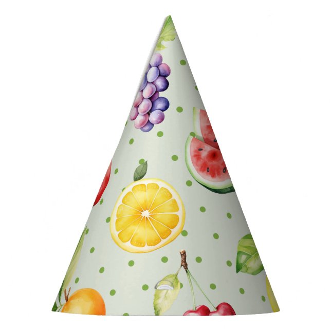 Two-tti frutti girl birthday party party hat (Left)