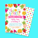 TWO-tti Frutti How Cutie 2nd Birthday Invitation<br><div class="desc">This fun 2nd birthday design is in our colourful watercolor fruit theme. Click the customise button if you would like to move/scale the images and further modify the text! Variations of this design, additional colours, as well as coordinating products are available in our shop, zazzle.com/store/doodlelulu. Contact us if you need...</div>