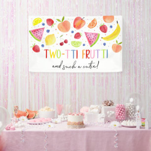 Two-tti Frutti Such a Cutie Second Birthday Banner