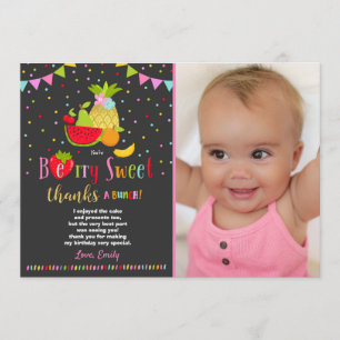 Two-tti Frutti Thank You Card Two-tti Frutti Party