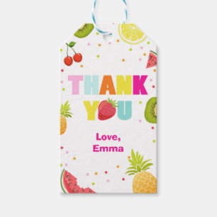 Two-tti Frutti thank you favour gift tags Fruity