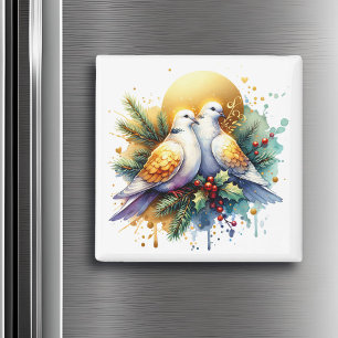 Two Turtle Doves   12 Days of Christmas Magnet