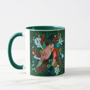 Two turtle doves Christmas Holiday Mug