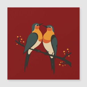 Two Turtle Doves Cut-Out Stencil Retro Style 6