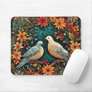 Two Turtle Doves Mouse Mat