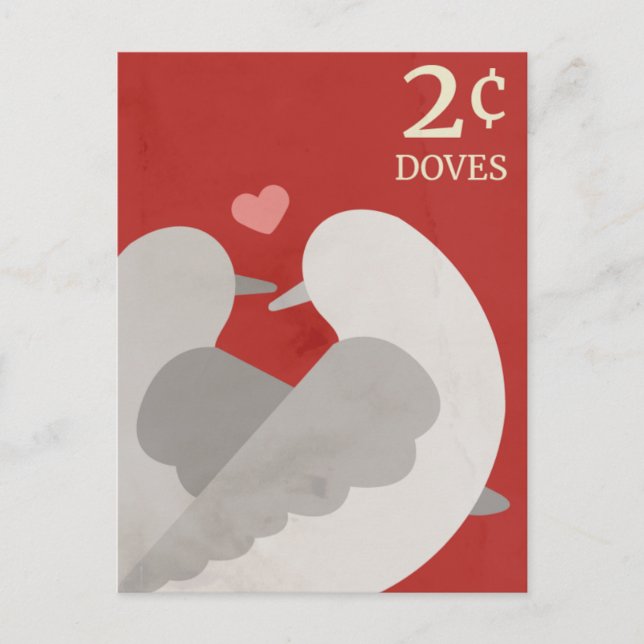 Two Turtle Doves Postcard (Front)