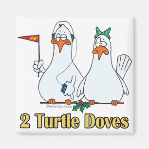 two turtle doves second 2nd day of christmas magnet