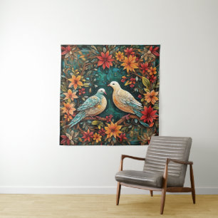 Two Turtle Doves Tapestry