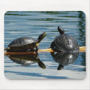 Two Turtles at the Turtle Bar Mouse Mat