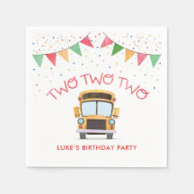 Two Two Birthday Party Table Napkin