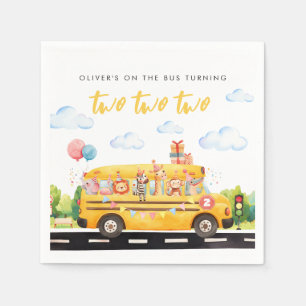 Two Two Two School Bus Napkin