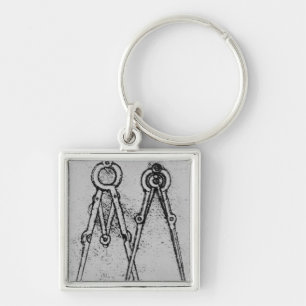 Two types of adjustable-opening compass key ring