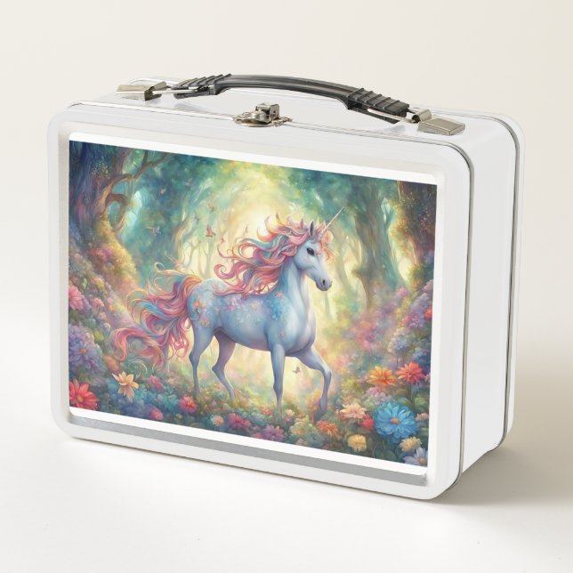 Two Unicorns Metal Lunchbox (Front)