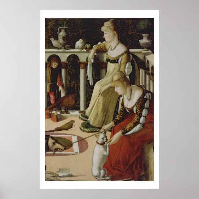 Two Venetian Ladies (panel) Poster (Front)