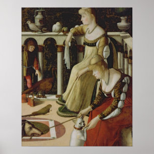 Two Venetian Ladies (panel) Poster