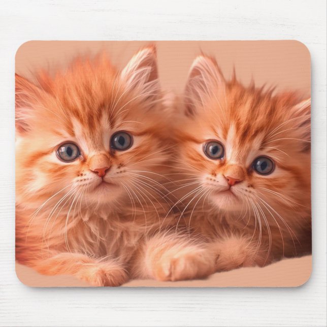 Two Very Cute Kittens on a Laptop Desktop Tablet Mouse Mat (Front)