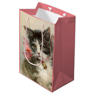 Two Victorian kittens Medium Gift Bag
