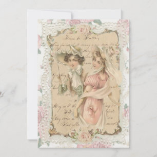 Two Victorian Ladies Holiday Card