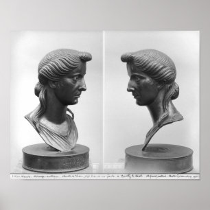 Two views of a bust of Livia Poster