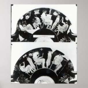 Two views of an attic red-figure cup poster
