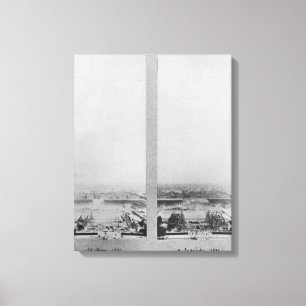 Two views of the construction of the Eiffel 2 Canvas Print