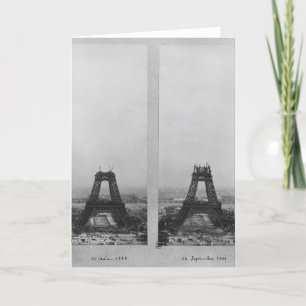 Two views of the construction of the Eiffel Card