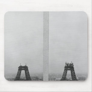 Two views of the construction of the Eiffel Mouse Mat