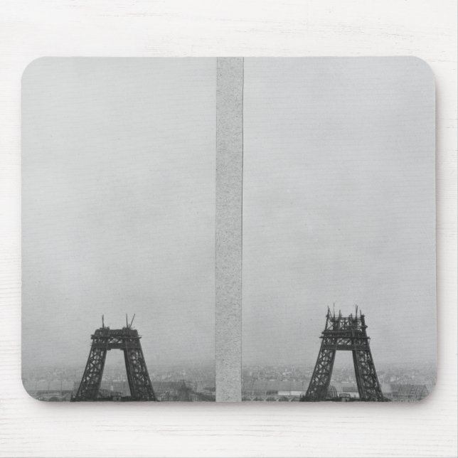 Two views of the construction of the Eiffel Mouse Mat (Front)