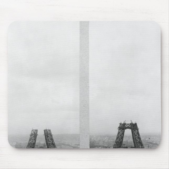 Two views of the construction of the Eiffel Mouse Mat (Front)