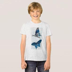Two Vintage Blue Butterflies  Tri-Blend Shirt