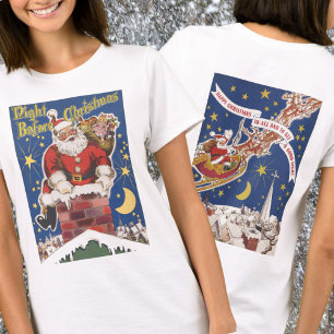 Two Vintage Twas Night Before Christmas Designs T-Shirt