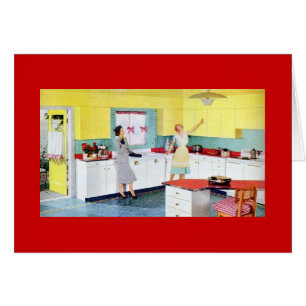 Two Vintage Women in the Kitchen