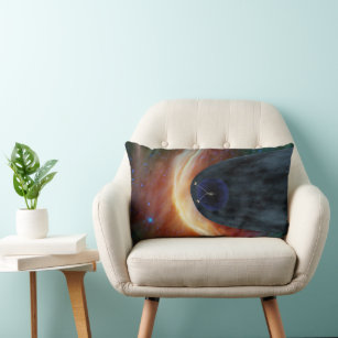 Two Voyager Spacecraft Exploring Turbulent Space. Lumbar Cushion