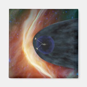 Two Voyager Spacecraft Exploring Turbulent Space. Magnet