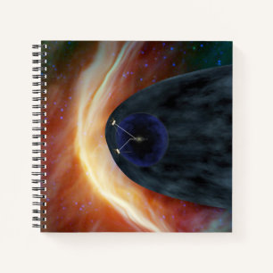 Two Voyager Spacecraft Exploring Turbulent Space. Notebook