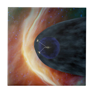 Two Voyager Spacecraft Exploring Turbulent Space. Tile