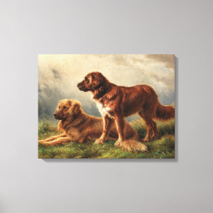 Two Watchful Dogs Canvas Print