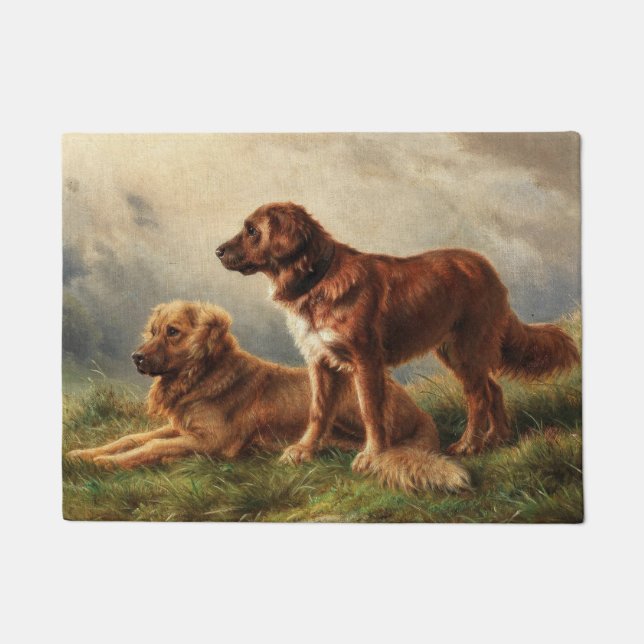 Two Watchful Dogs Doormat (Front)
