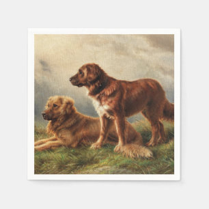 Two Watchful Dogs Napkin