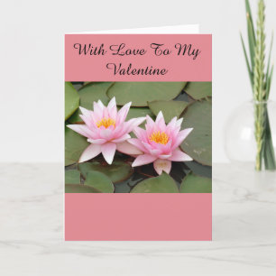 Two Waterlilies Valentine card