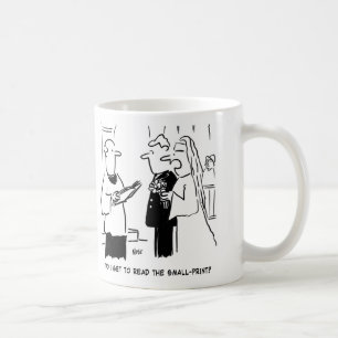 Two Wedding Themed Cartoons. Coffee Mug