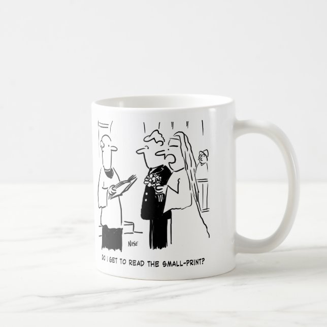 Two Wedding Themed Cartoons. Coffee Mug (Right)
