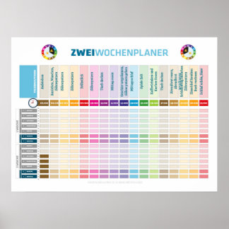 Two weekly planners for kids in a shared parenting poster